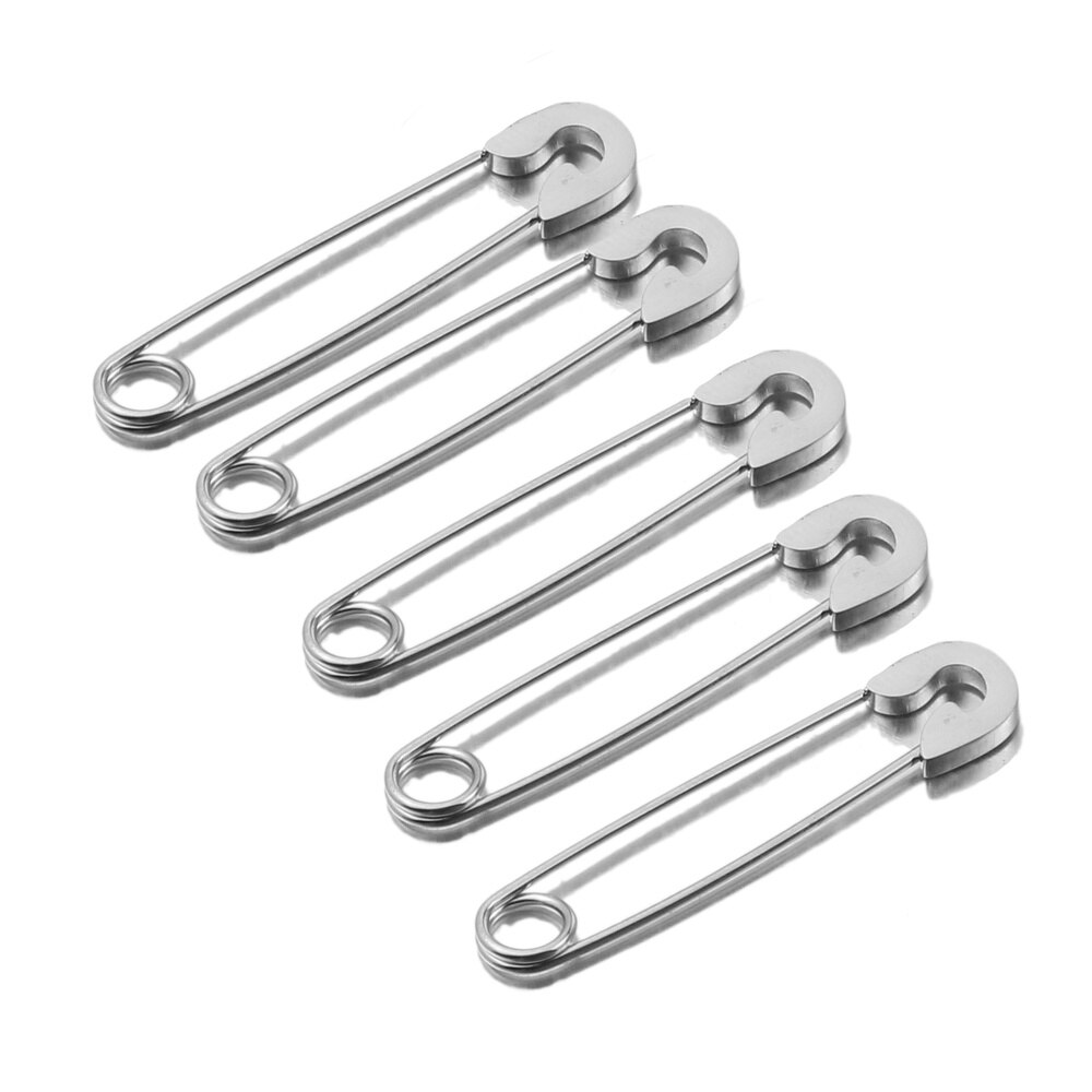 5pcs Stainless Steel Safety Pins Brooch Gold DIY Brooch Badge Jewelry Safety Pin Craft Findings Sewing Jewelry Making Supplies