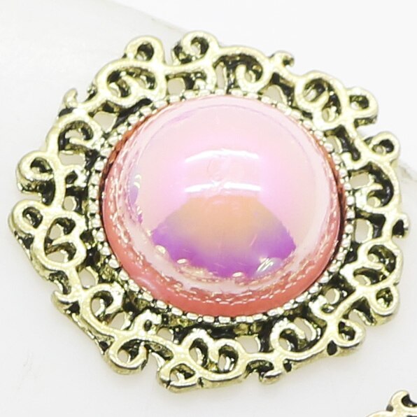 20mm (inner) Metal buttons 10pcs Shiny Pearl button For clothing Accessories wedding decorative handmade crafts buttons: Laser Bright