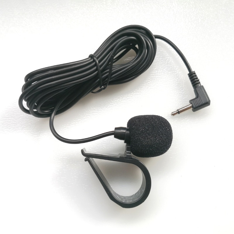 3.5mm 3m Wired Car Navigation GPS Mini Microphone Collar Clip Lavalier Microphone Car DVD Megaphone Loudspeaker Microphones
