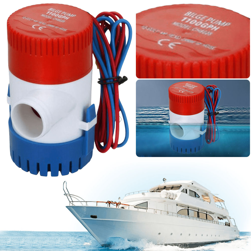 1100gph Tauch-Bilgen pumpe 12V Tauch-Bilgen wasserpumpe geräuscharme Mini-Elektro-Wasserpumpe für Wasser flugzeug motor Hausboot