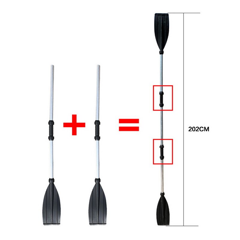 2 pezzi remi per barche in alluminio staccabili assemblare pagaia rinforzato remi lungo PVC gommone pesca kayak canoa pagaia pad