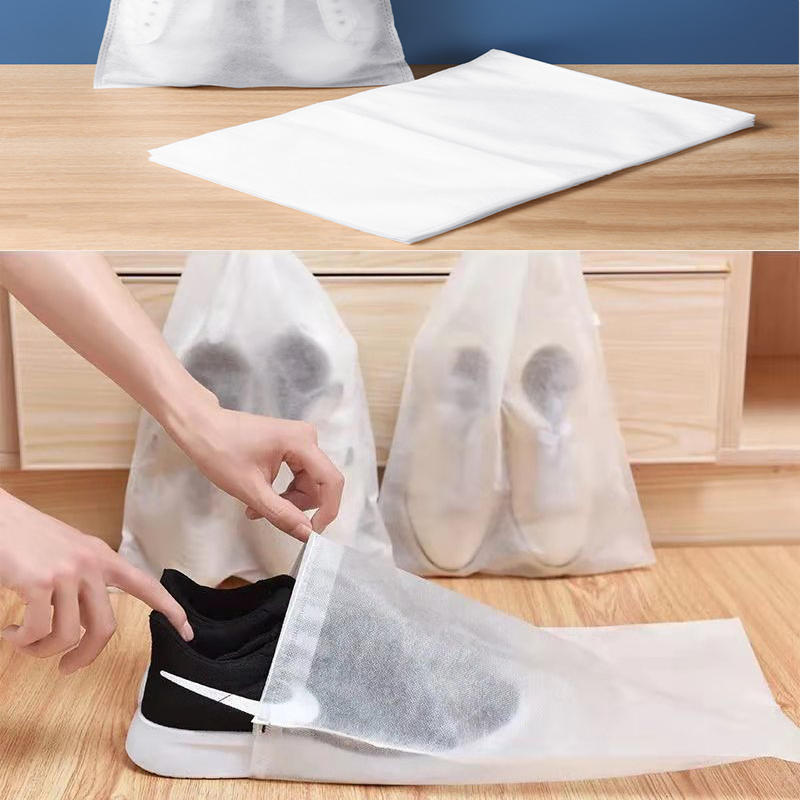 10 Stks/set Schoen Dust Covers Non Woven Stofdicht Trekkoord Duidelijke Opbergtas Travel Pouch Schoen Tassen Drogen Schoenen Beschermen