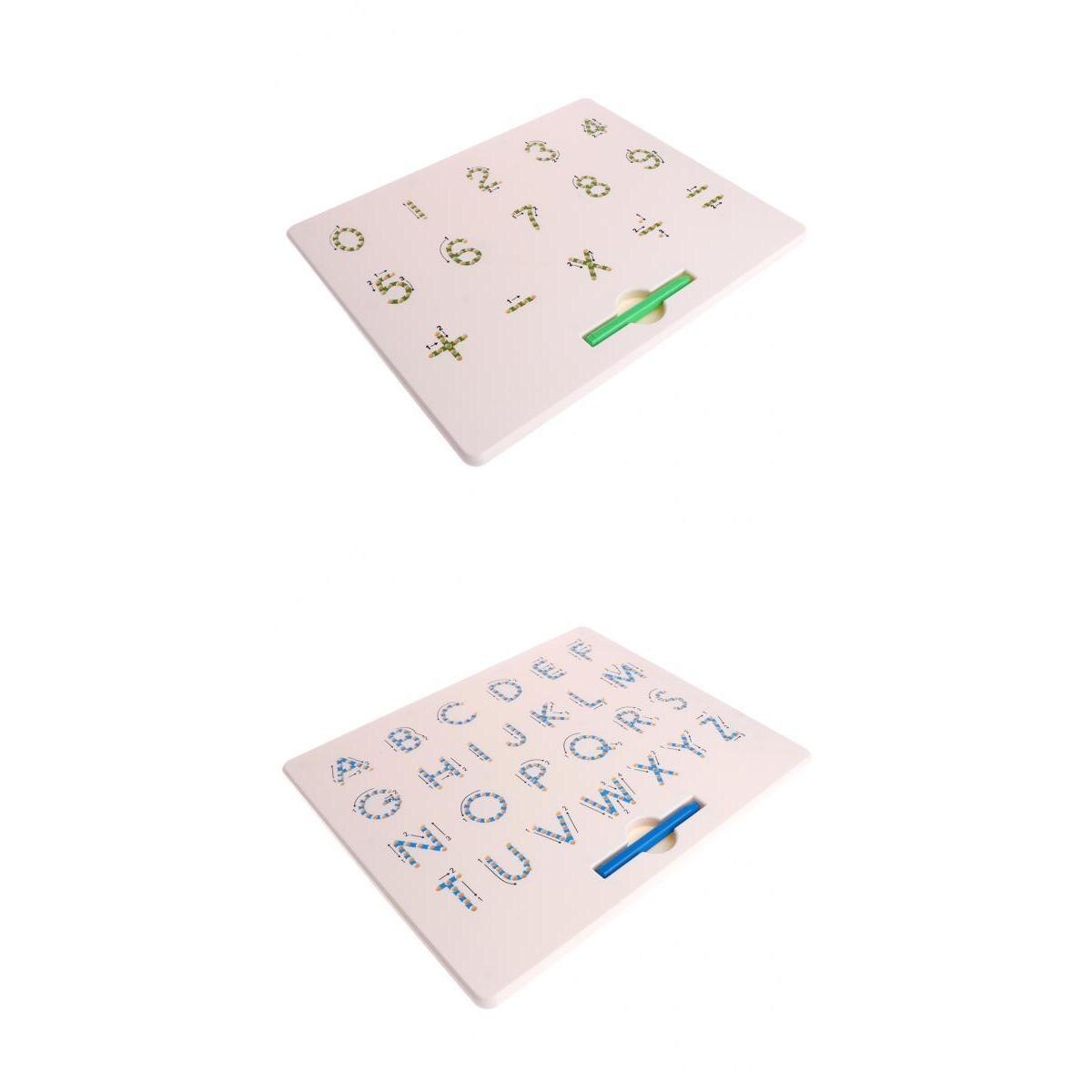 2 Stuks Magnetische Kralen Mathematische Numbers Tekening Boards Doodle Schets Board Voor Alfabet A Tot Z Leermiddelen Cogniton Educatief