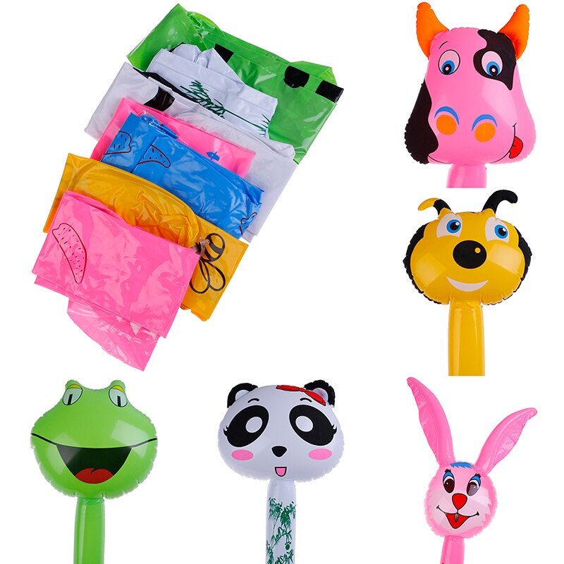 Ballon gonflable en forme d'animaux, marteau, Long, dessin animé, aléatoire, sans blessure, bâton, jouets pour enfants,