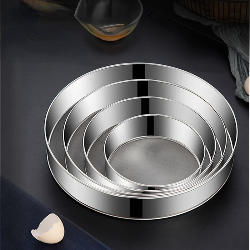 Stainless steel flour sieve thickened Hand-held sieve mesh Baking tool Kitchen tools gadgets fine filter ultra-fine flour sieve