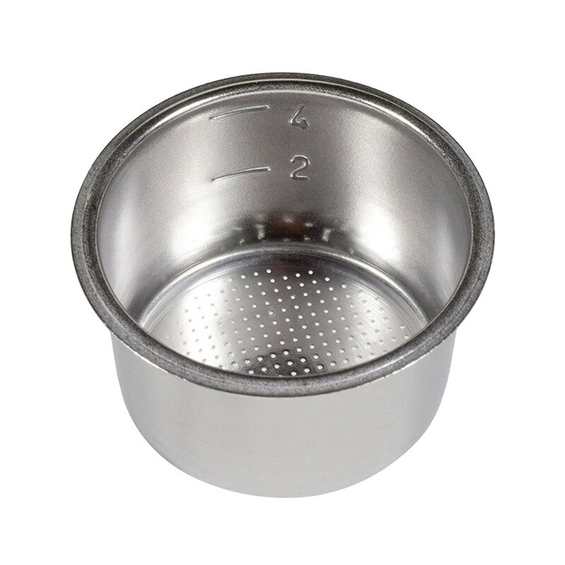 Coffee Cup Filter American Stainless Steel Coffee Cup Filter Pressure Coffee Filter Basket Kitchen Dringking Tools 51MM 1PC: 4 servings