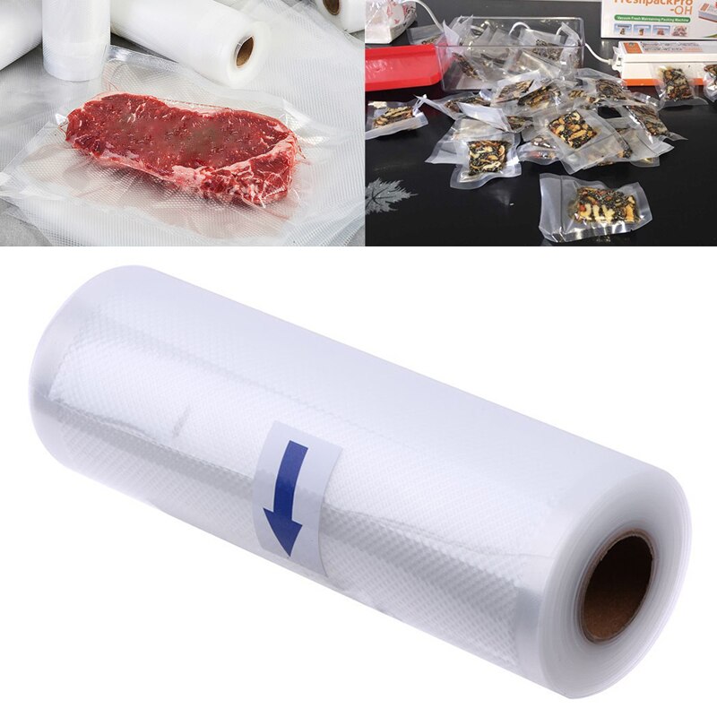 Saran Wrap 1 Roll Vacuum Food Storage Bag With Lines Kitchen Sealer Rolls PA Food-Grade Keep Fresh Membranes