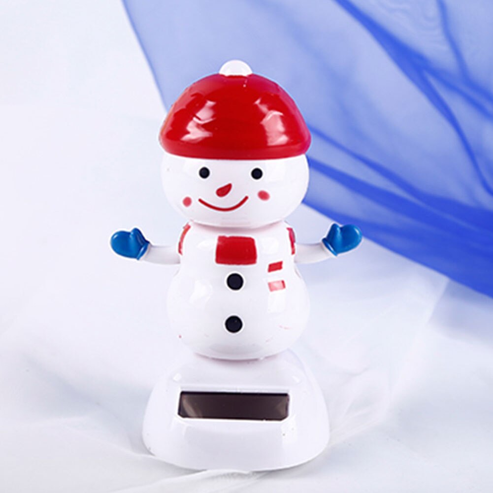 Zonne-energie Sneeuwpop Dansen Pop Speelgoed Home Decor Auto Ornament Speelgoed Handig Zonne-energie Grappig Shake Hoofd Sneeuwpop: Default Title