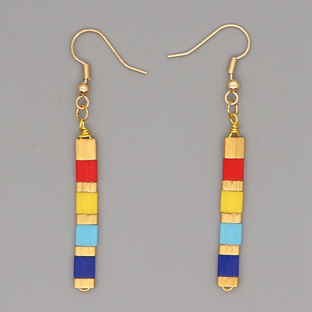 Go2boho Boho kolczyki dla kobiet Rainbow Tila kolczyki z koralików biżuteria Miyuki kolczyki z koralików biżuteria czeski Pendientes prezent: TLE200010H