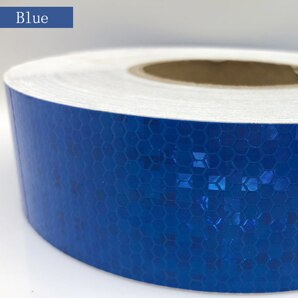 Cinta adhesiva reflectante de advertencia de seguridad, película reflectante de 5cm x 10M, para motocicletas y coches: 50mmx10M blue