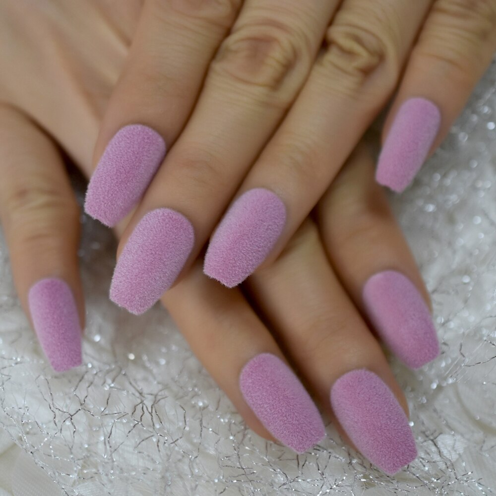 Faux ongles personnalisés Extra longs pour Salon de manucure, rose clair clair, UV, pour Festival, 24 Ct: L5514