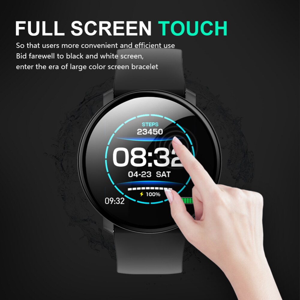 Smart Horloge Voor Man Full Screen Touch IP67 Waterdicht Meerdere Sport Fitness Stappenteller Slimme Horloge Slimme Horloge Voor Vrouw