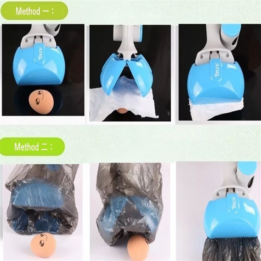 Scoop pour animaux de compagnie Portable 2 en 1 2 en 1 pour chiens, pince à déchets avec sac à merde, outils de nettoyage en extérieur pour chiens et chats, accessoires pour animaux de compagnie,