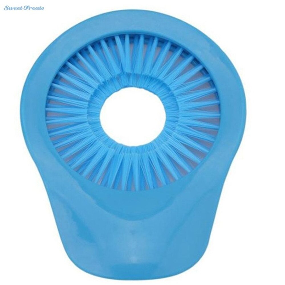 Nal en plastique Portable brosse de maïs fruits légumes concombre pomme de terre rotation brosse de nettoyage fournitures outils de cuisine: Blue