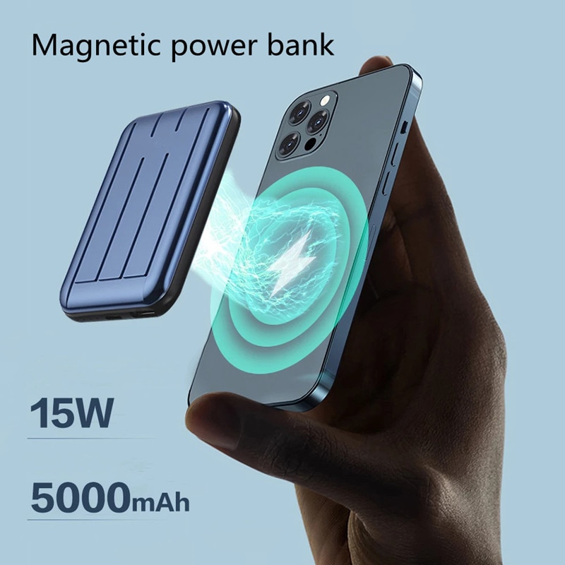 20W Fast Magnetic Wireless Portable Charger For Magsafe Charger Power Bank For iphone 12 xaiomi Mobile Battery Large Capacity