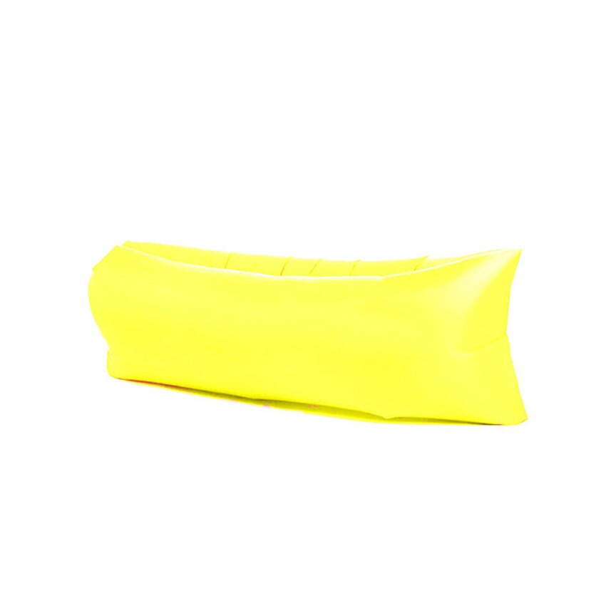 Camping Outdoor Inflatable Sofa Beach Lazy Inflatable Sofa Sleeping Bag Inflatable Bed Fast Folding Air Sofa for Adults: Yellow