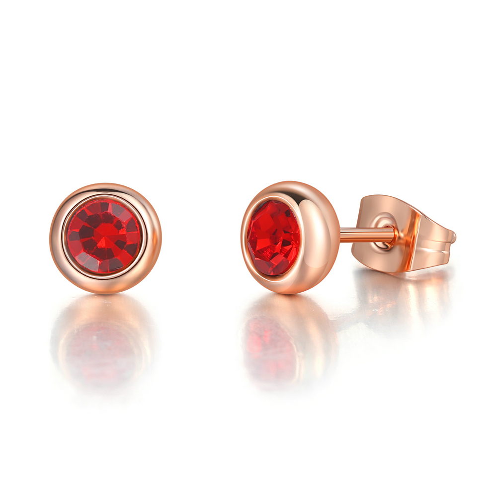 Piercing boucles d'oreilles pour femmes Style coréen Simple rond Zircon couleur or Rose accessoires de noël bijoux E496: Pistolet noir plaqué