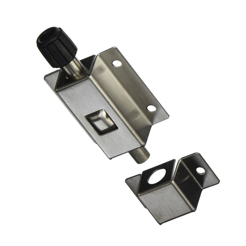 Stainless Steel Spring Loaded Push Button 6 Cm Long Gate Door Lock Trap