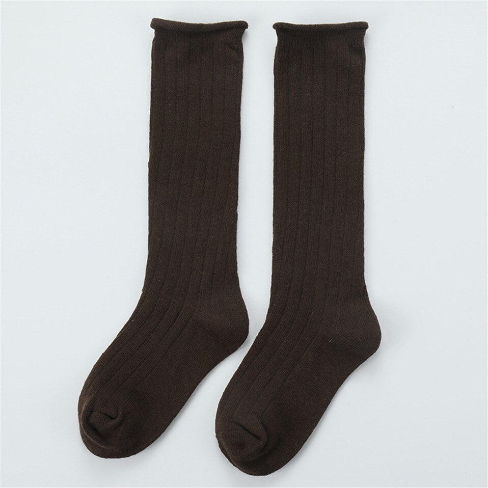 Frühling Baby kind Socken Für Mädchen Neugeborenen Kleinkind Knie Hohe Spitze Socke Lange Mädchen Niedlich Beinlinge Für Neugeborene Infantile socken: Brown