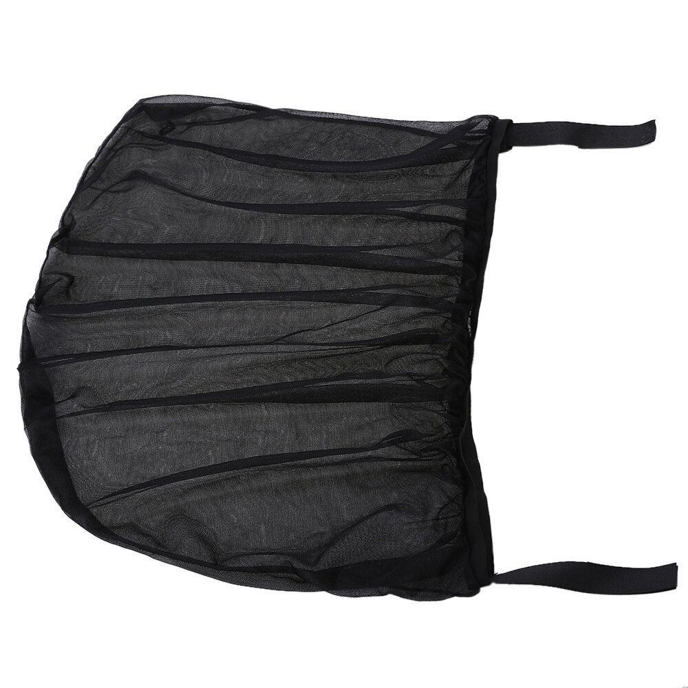Parasol negro para ventana trasera de coche, Protector UV, cortina de tela, 1 par