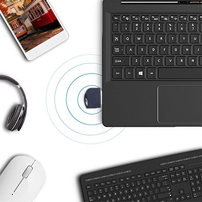 Kebidumei – adaptateur Bluetooth V4.0, pilote gratuit, double , sans fil, Mini USB, Dongle Bluetooth 4.0, transmetteur pour ordinateur PC