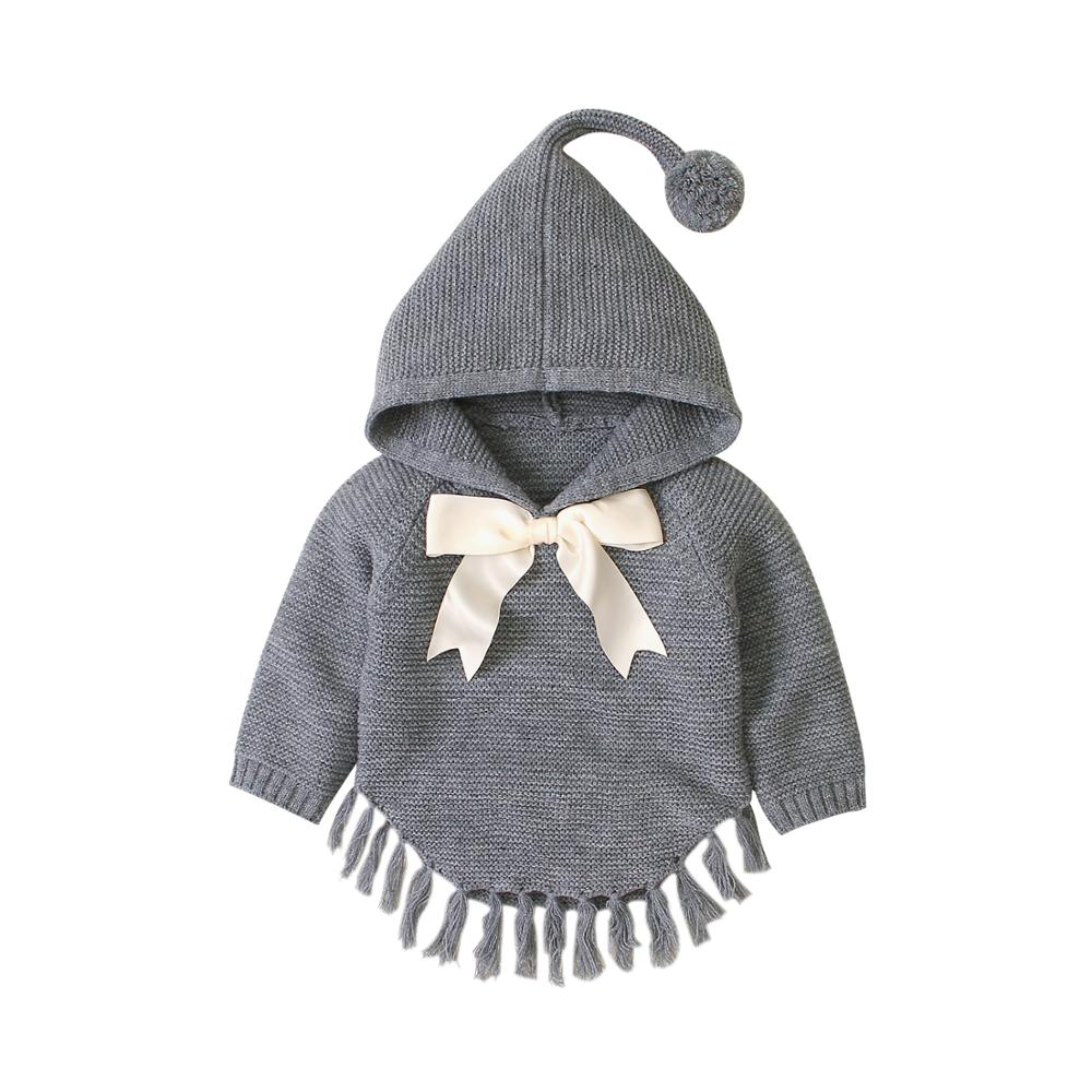 Mode Pasgeboren Baby Meisje Gebreide Trui Lente Herfst Baby Peuter Kind Trui Hooded Babykleertjes 0-2Y: A2 / S