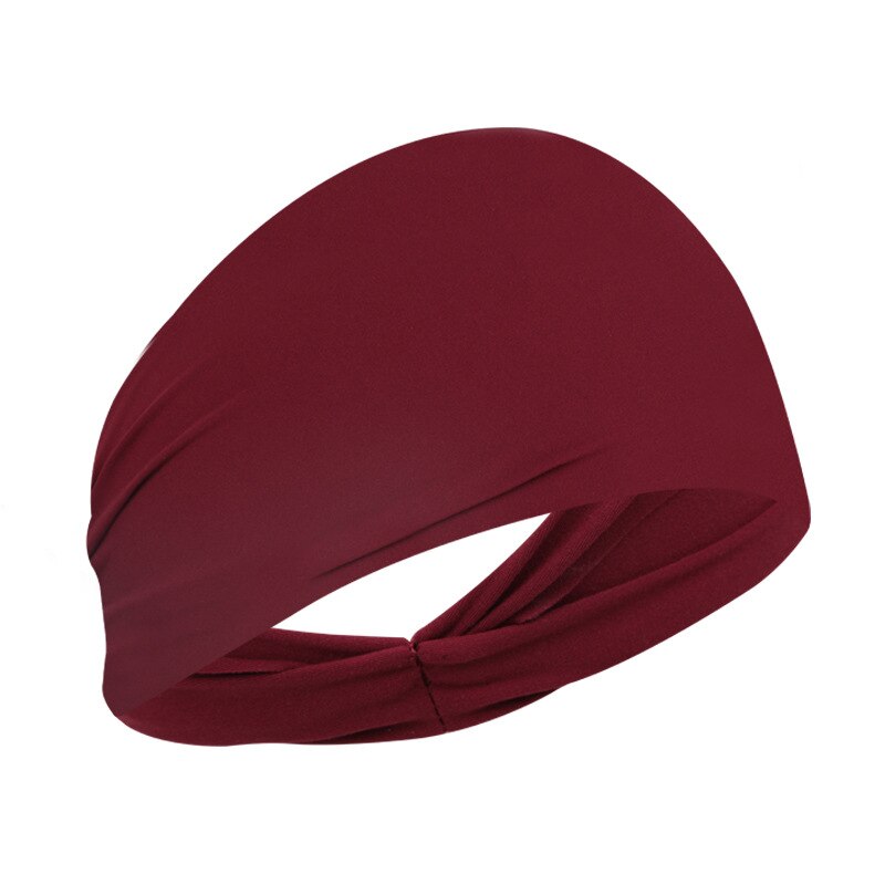 Mannen Sport Hoofdband Zweet Riem Sport Oefening Track Hoofdband Elastische Vochtopname Zweet Verwijdering Hoofdband Voor Zowel Mannen: Bourgondië
