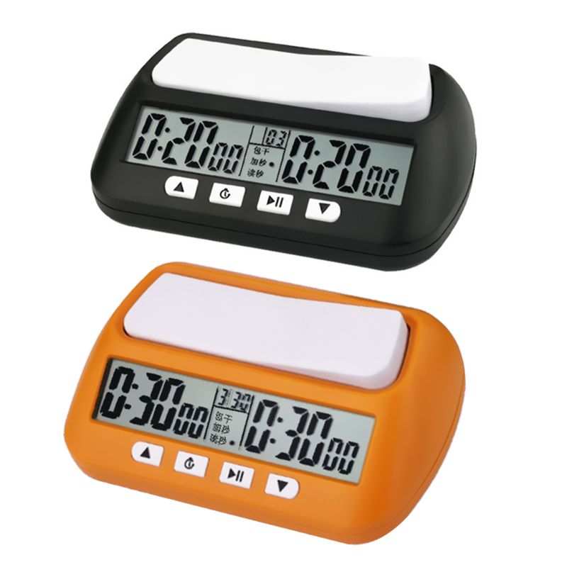 Schaakklok compact digitaal horloge afteltimer elektronisch bordspel bonuswedstrijd urenteller