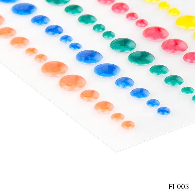 Daboxibo colorido circular auto-adesivo esmalte pontos resina adesivo para scrapbooking/diy artesanato/cartão que faz a decoração