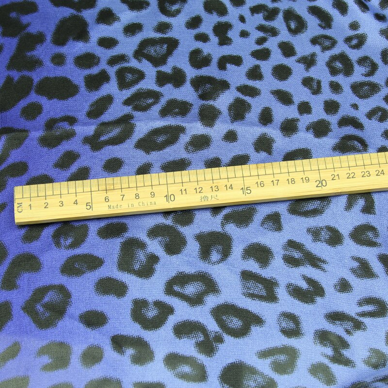 Speciale pura seta tessuto di seta QiLi garza tessuto della stampa del leopardo graduale di tono, SFF119