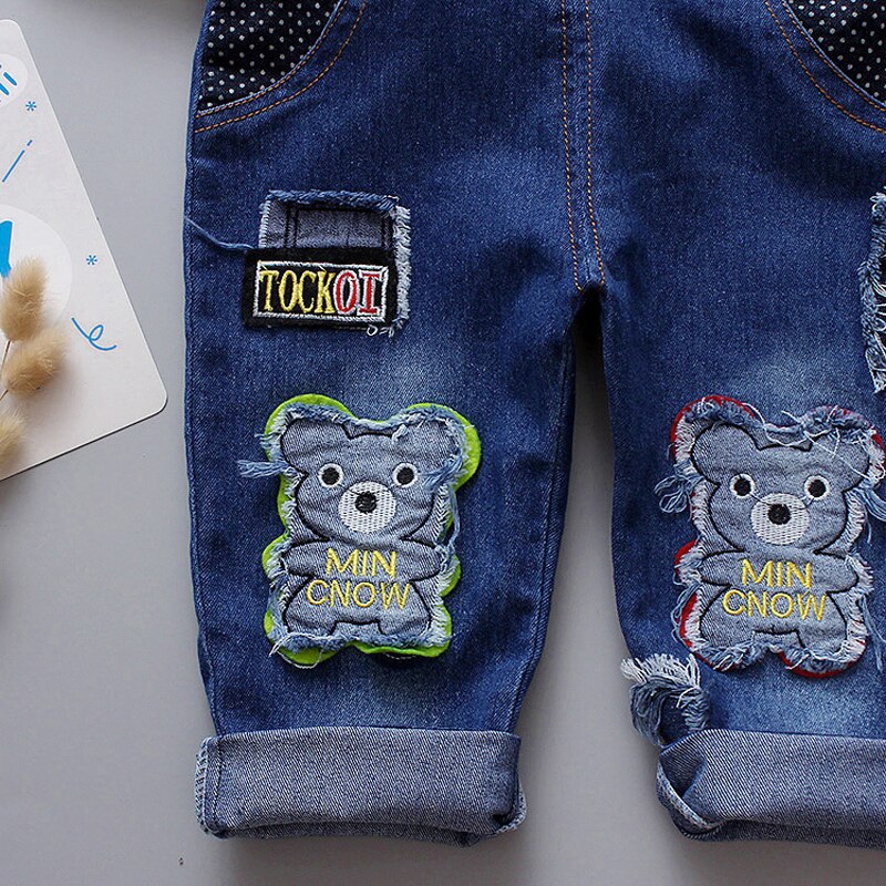 Ienens 1-3Y Baby Overalls Jongens Meisje Jeans Tuinbroek Peuter Infant Denim Lange Broek Kids Jongen Jeans Jumpsuit Kinderen Broek