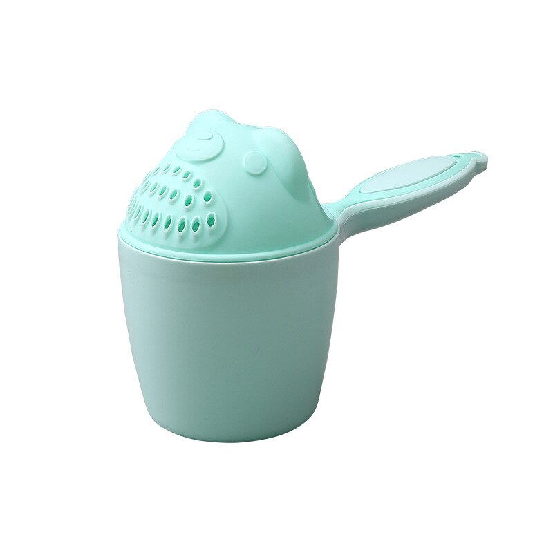 Petit seau de douche en forme de cuillère mignonne pour bébé,accessoire de bain pour nourrisson, décoré à thème de dessin animé, outil pour baignoire d&#39;enfant, écope, shampooing,: green