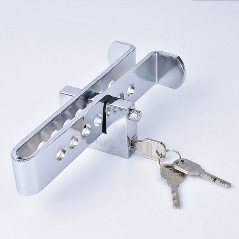 Car Clutch Lock Universal Auto 8 Holes Brake Pedal Lock Throttle Accelerator Security Steel Stainless Anti-Theft Tool Pedal Lock