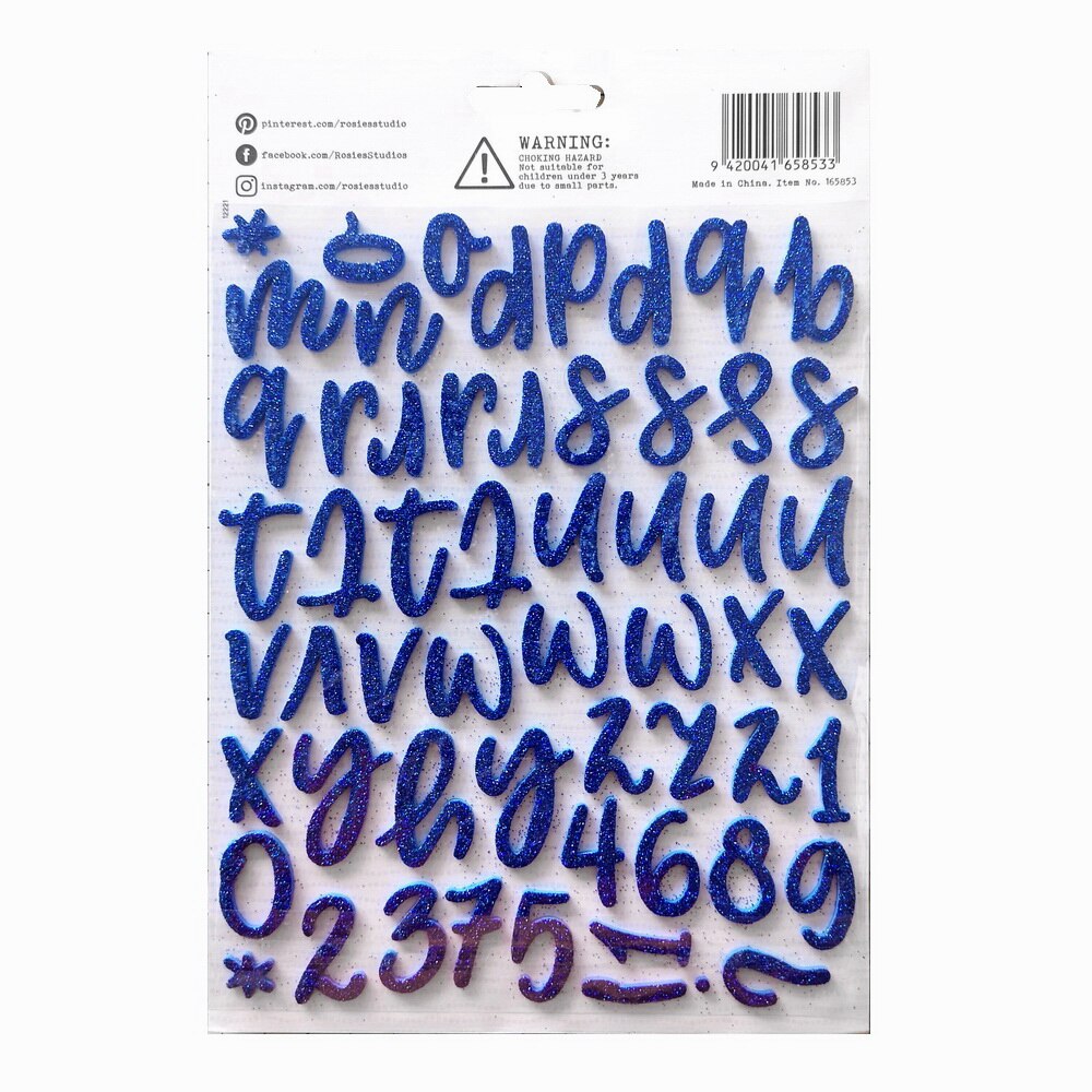 CRZCrafter Foam alphabet Stickers Glitter for Scrapbooking Card making Journal embellishments decoration