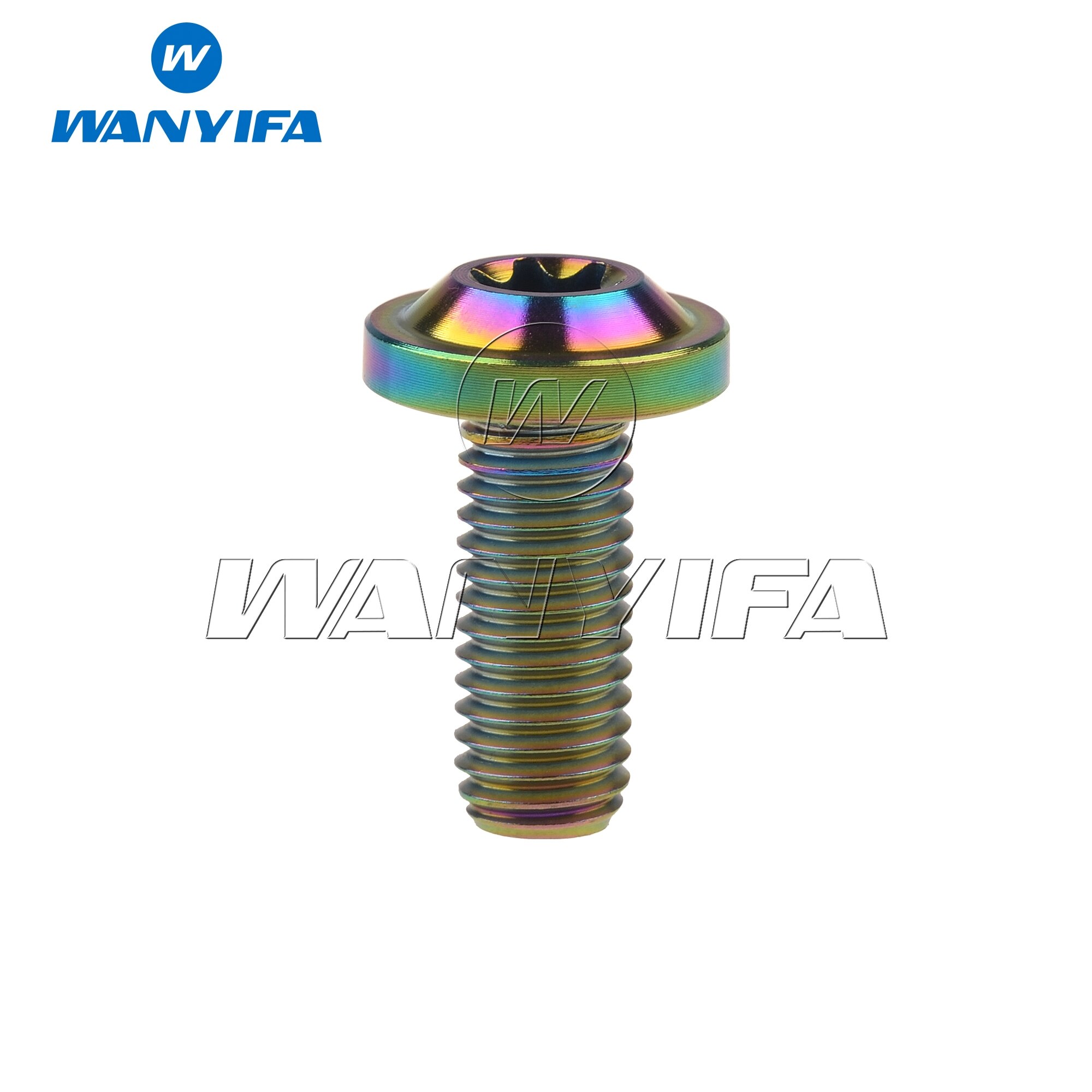 Wanyifa titanium ti bolt  m8 x 20 25 30 60 70mm torx hoved til motorcykel v bremsegafler skrue 1 stk.: M8 x 20mm regnbue