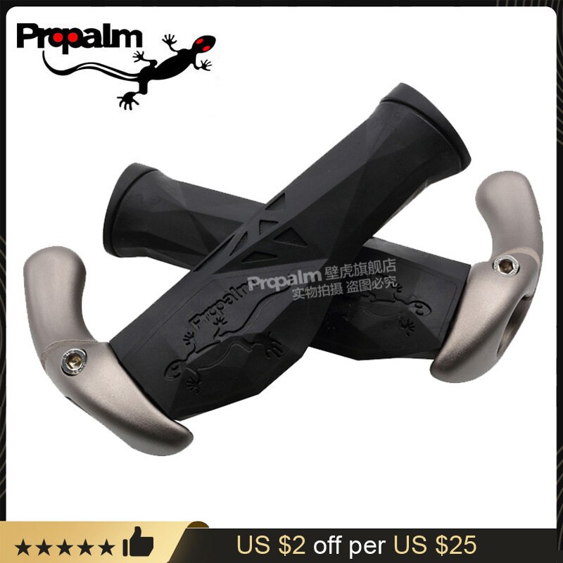 Propalm Gecko F1980EP2 Cycling Grips MTB Handlebar TPR Rubber Grip for Mountain Bike Fixed Gear Bicycle Accessories