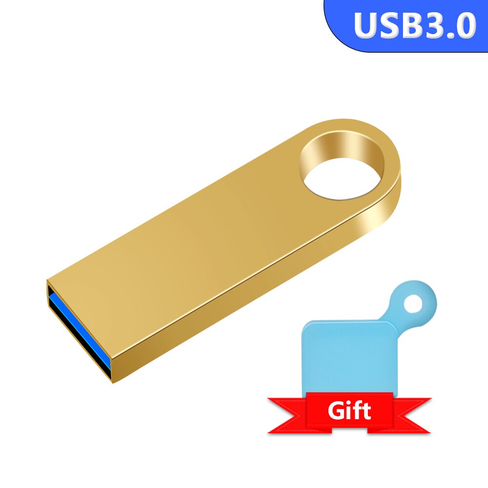 High Speed Pendrive 128GB 64GB 32GB 16GB 8GB Metal USB 3.0 Flash Drive Waterproof Memory Stick 8 16 32 64 128 GB USB Flash 64GB: black / 32 GB