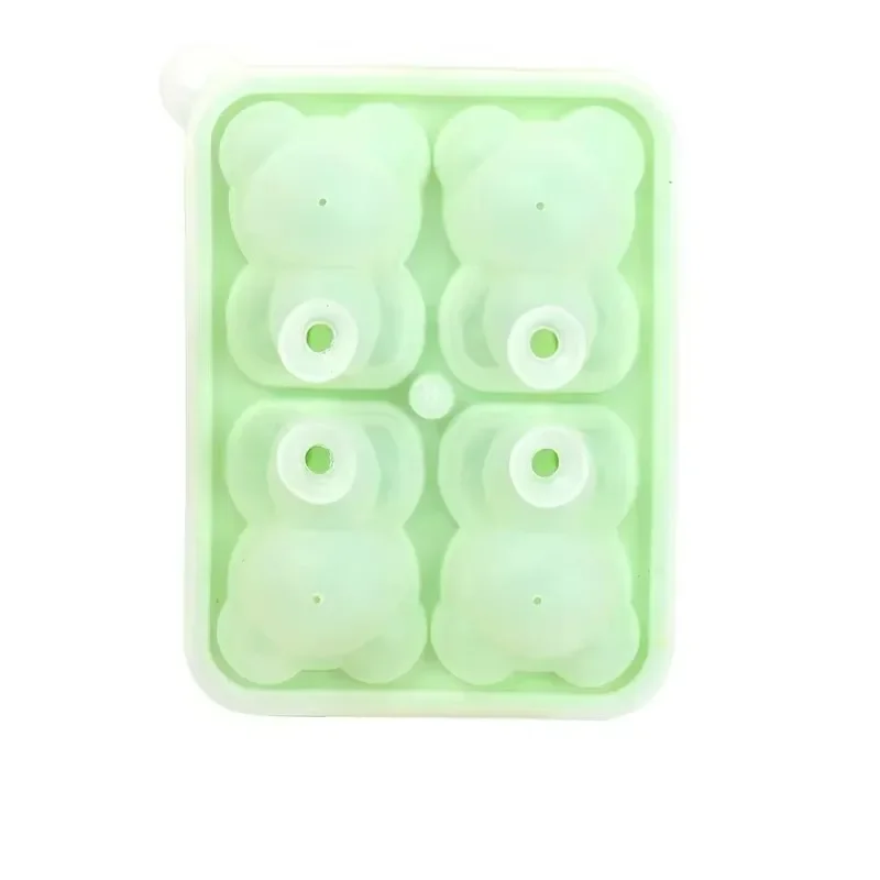 1 Stück Bärenwürfel Silikonwürfel Gefrorener Würfel Bär Gefrorener Kaffee Milch Tee Eisform Eisbeutel: Blau
