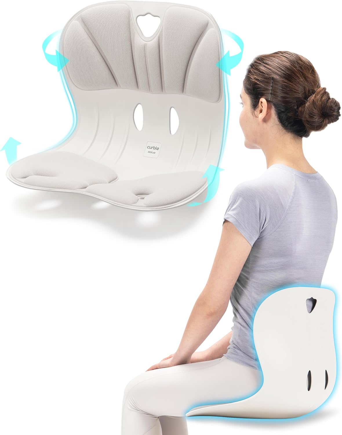 Coussin de soutien lombaire pour adultes, redresseur de dos, coussin lombaire de bureau avec dossier intégré, chaise de Correction de Posture assise