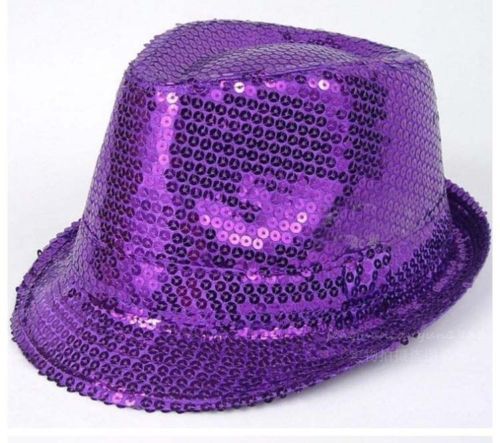 Merk kind kind dansfeest club fedora bling pailletten jazz hoed trilby podium optreden zonne zomerhoed