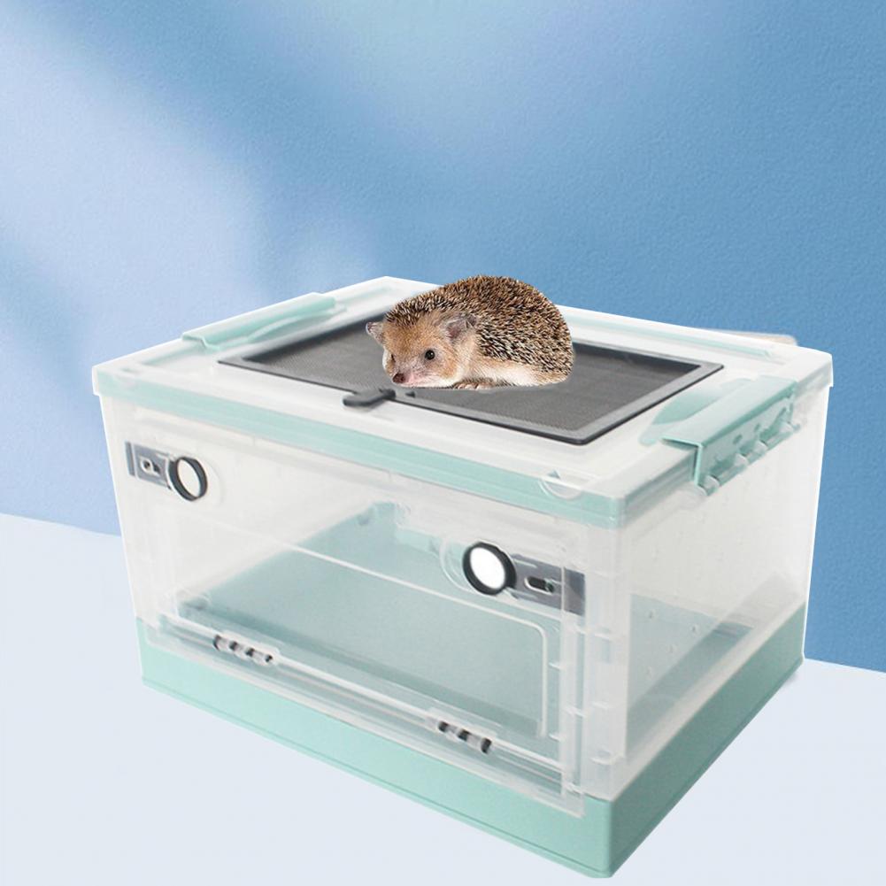 Tanque de cría de mascotas, Terrario de plástico Universal de fácil limpieza, terrario plegable moderno para reptiles, erizo, caja de alimentación