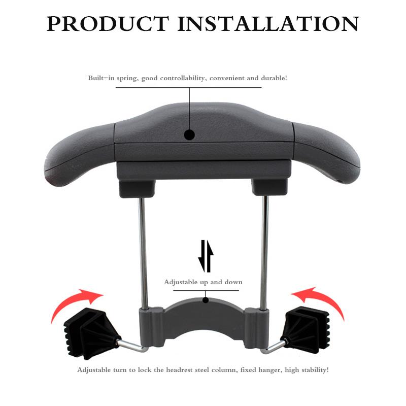Durable Car Seat Coat Hanger Clothe Suit Holder Space-saving Organizer Auto Interior Accessory Supply Gear