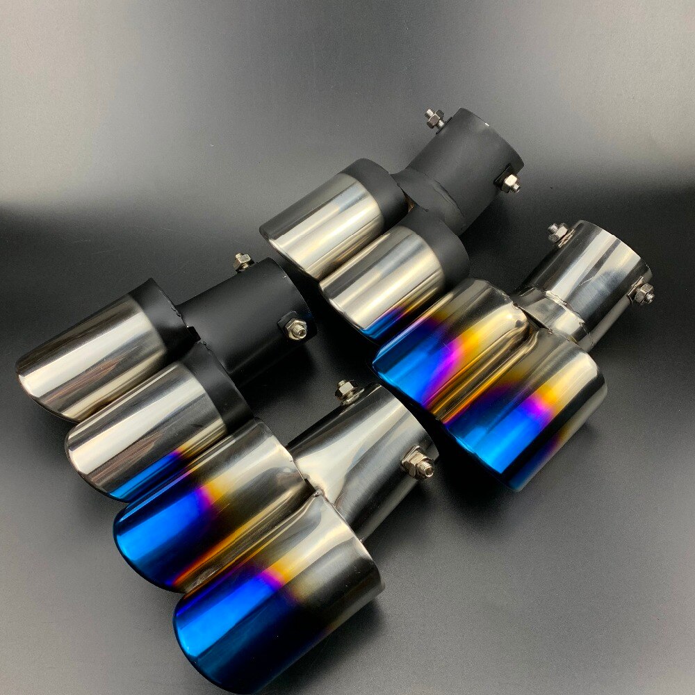Stainless Steel Exhaust Tailpipe Tip For Fiat Tipo, Panda, 500X, Qubo – 60mm Diameter, 140mm Length, Silver