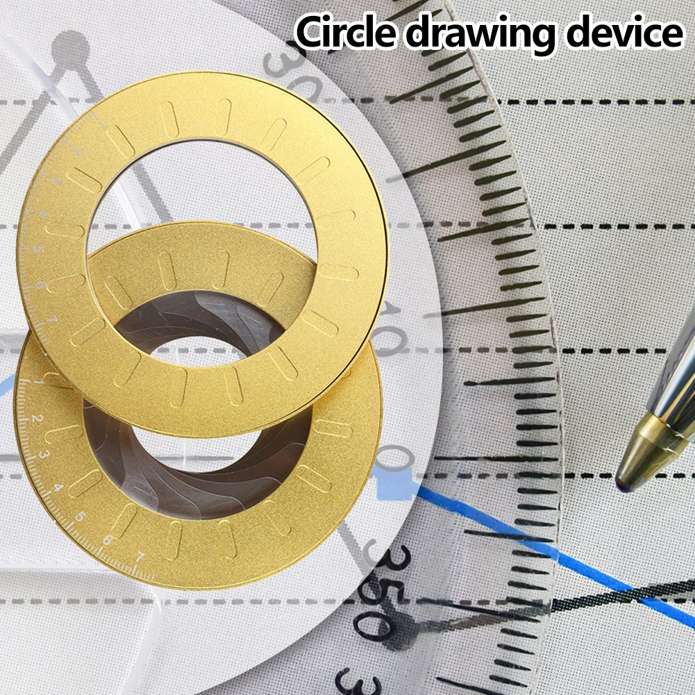 Cirkel Tekening Maker Tool, Ronde Verstelbare Cirkel Tekening Tool Metalen Cirkel Sjabloon Professionele Tekening Heerser voor Ontwerp, Tekening, Kantoor