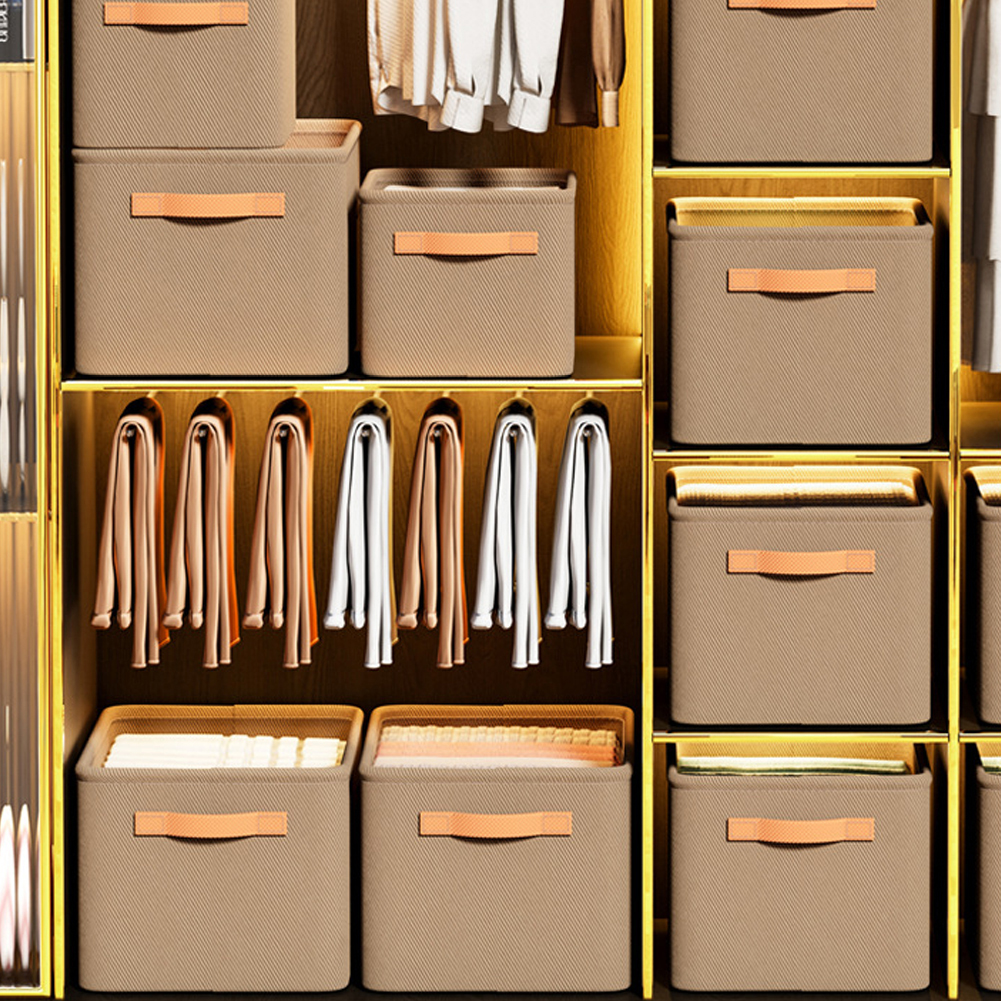 Caja organizadora de ropa con asa, armario, cesta de almacenamiento para ropa y pantalones, organizador plegable de gran capacidad para ropa del hogar