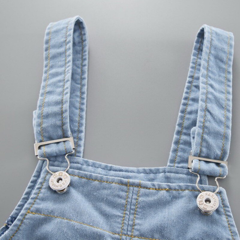 0-3T Kleinkinder Baby Jungen Mädchen Strumpf Hosen freundlicher Baumwolle Elastische Denim Hosen Overall Hosen