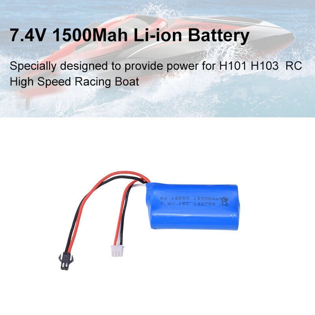 7.4v 1500 mah lipo batteri til sm -2p lithium batteri til  h101 h103 rc racerbåd racerbiler legetøj batteri