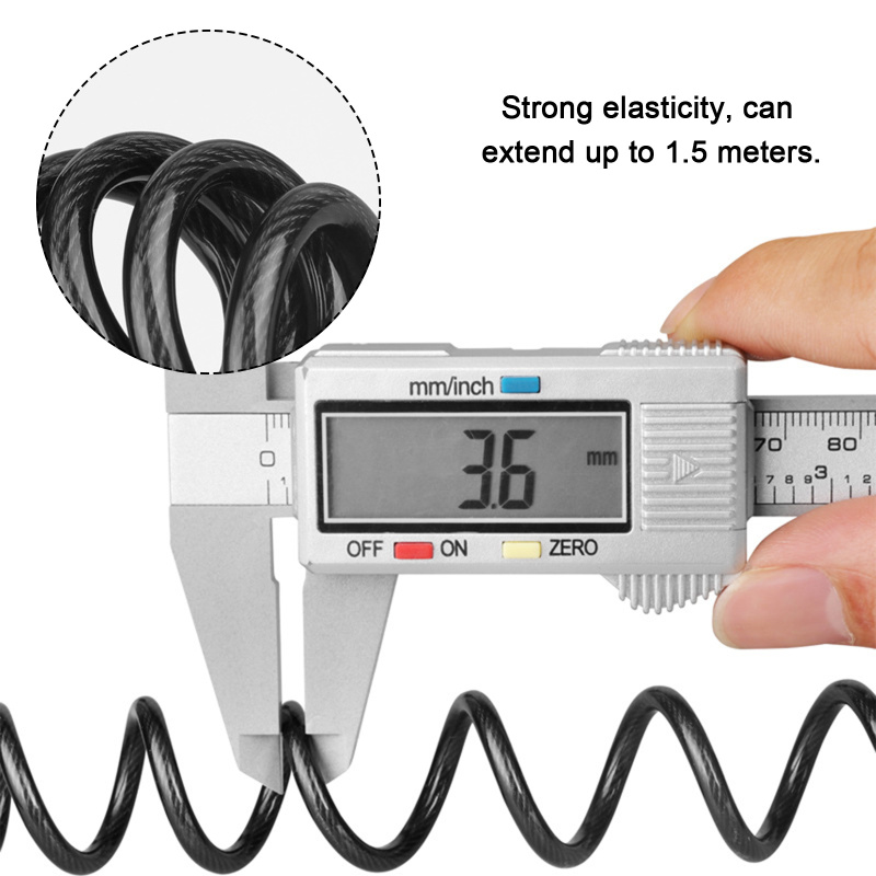 Durevole catena di blocco per casco classico Combinazione di parola d'ordine a 4 cifre Bicicletta portatile Moto Cavo antifurto Punto di blocco Parte motore