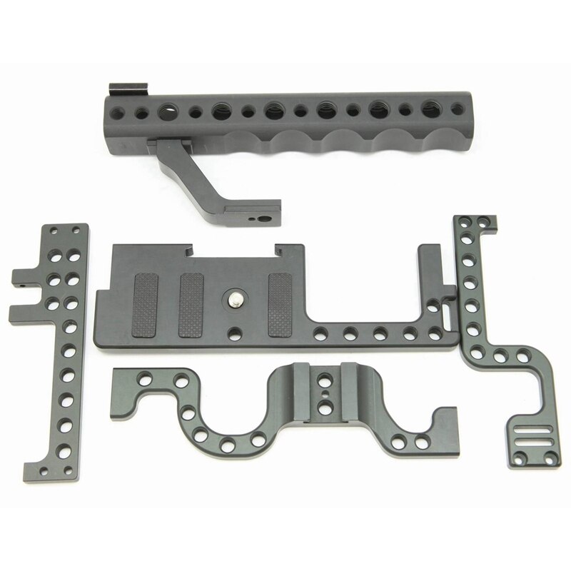 Stabilisateur de Cage de caméra, Cage vidéo de caméra d'alliage d'aluminium pour Panasonic GH5/5S avec la poignée supérieure