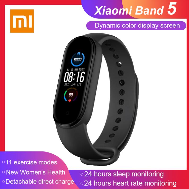 Xiaomi Sport Smart Band Mi Band 5 Bluetooth 5.0 Dynamische Touch Kleurenscherm Gezondheid Monitoring Smartwatch Voor Mi Band 5